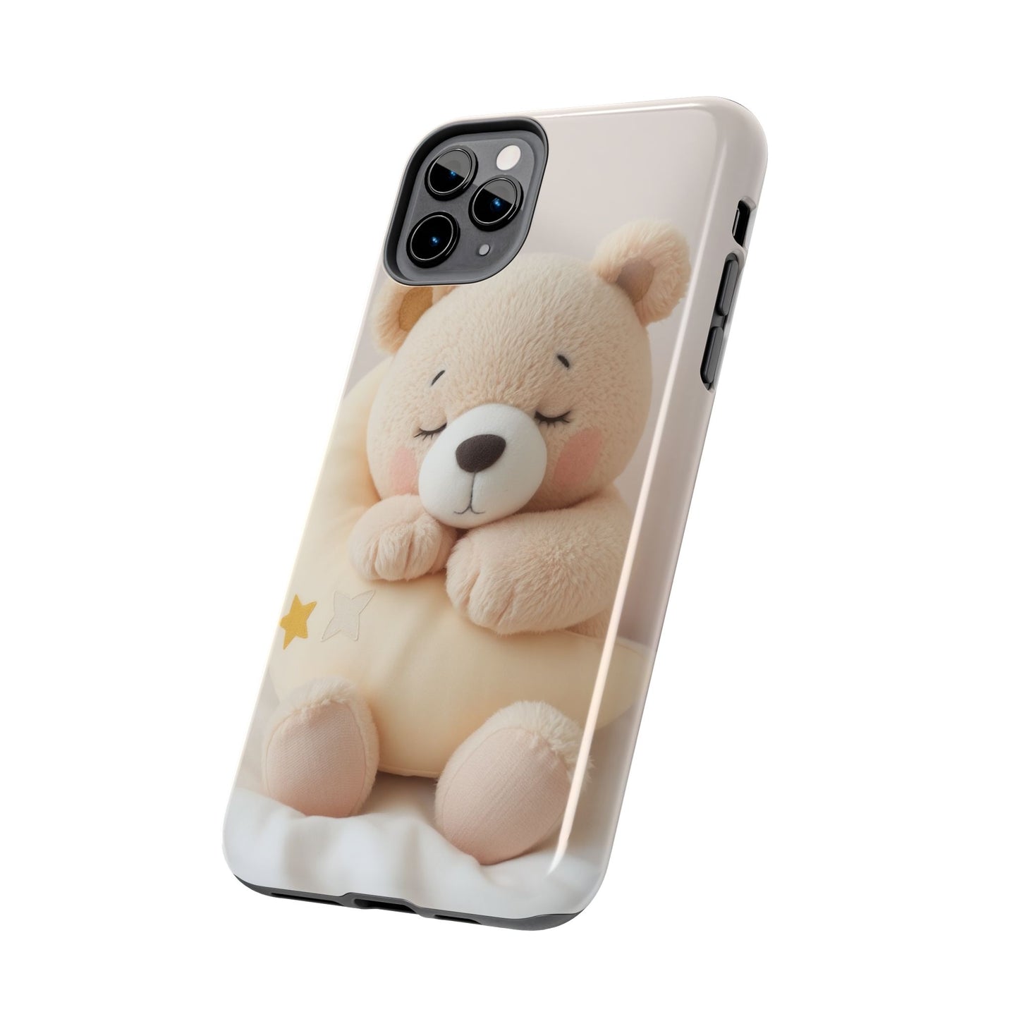 Cute Bear Tough Phone Case - Adorable Baby Animal Design for Kids & Adults