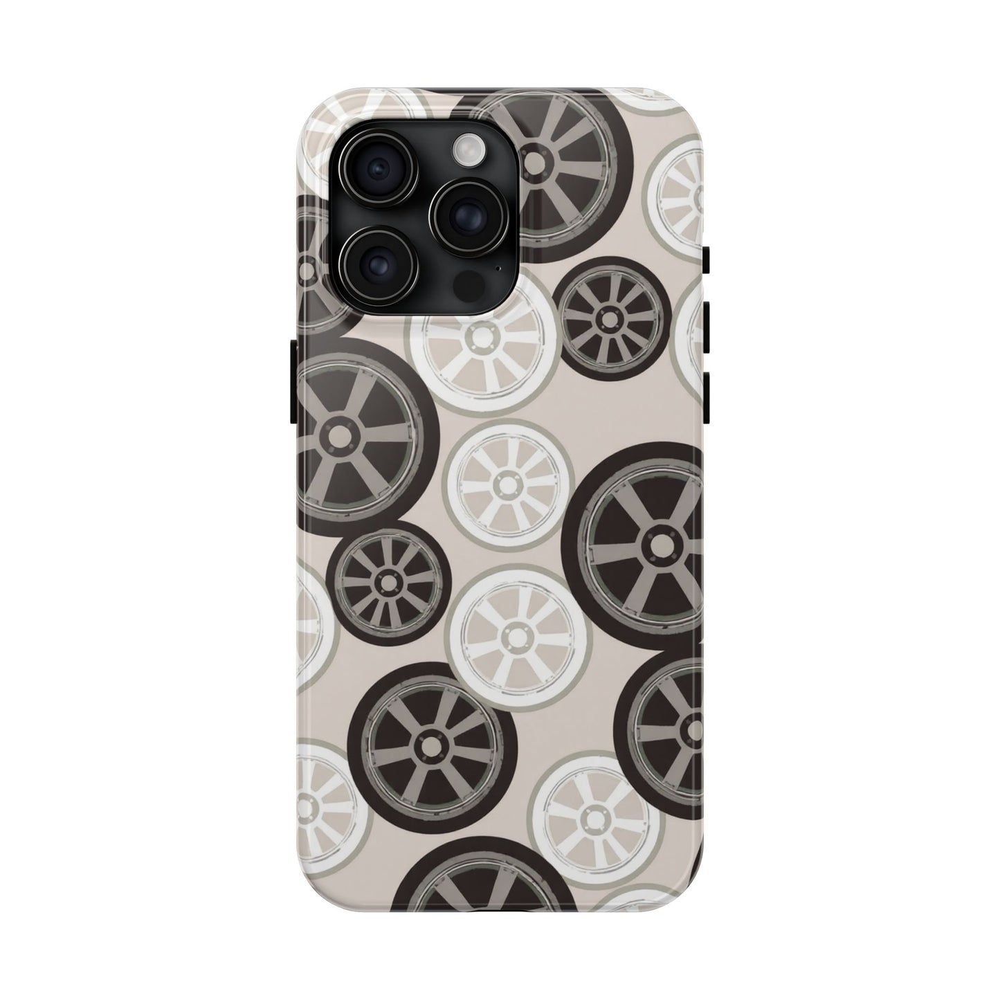 Racing Wheel Design Tough Phone Case – Durable Protection for Automotive Enthusiasts