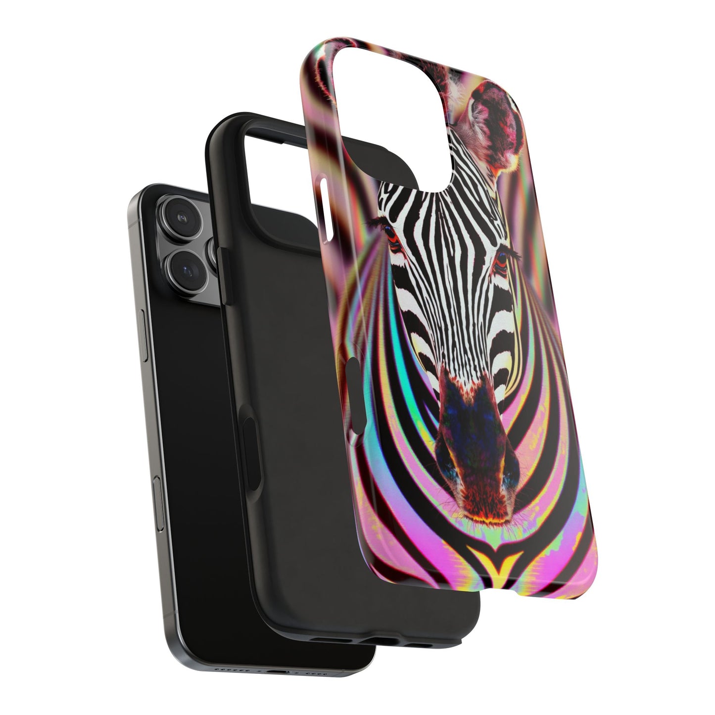 Vibrant Zebra Tough Phone Case - Unique Animal Design for Wild Spirit