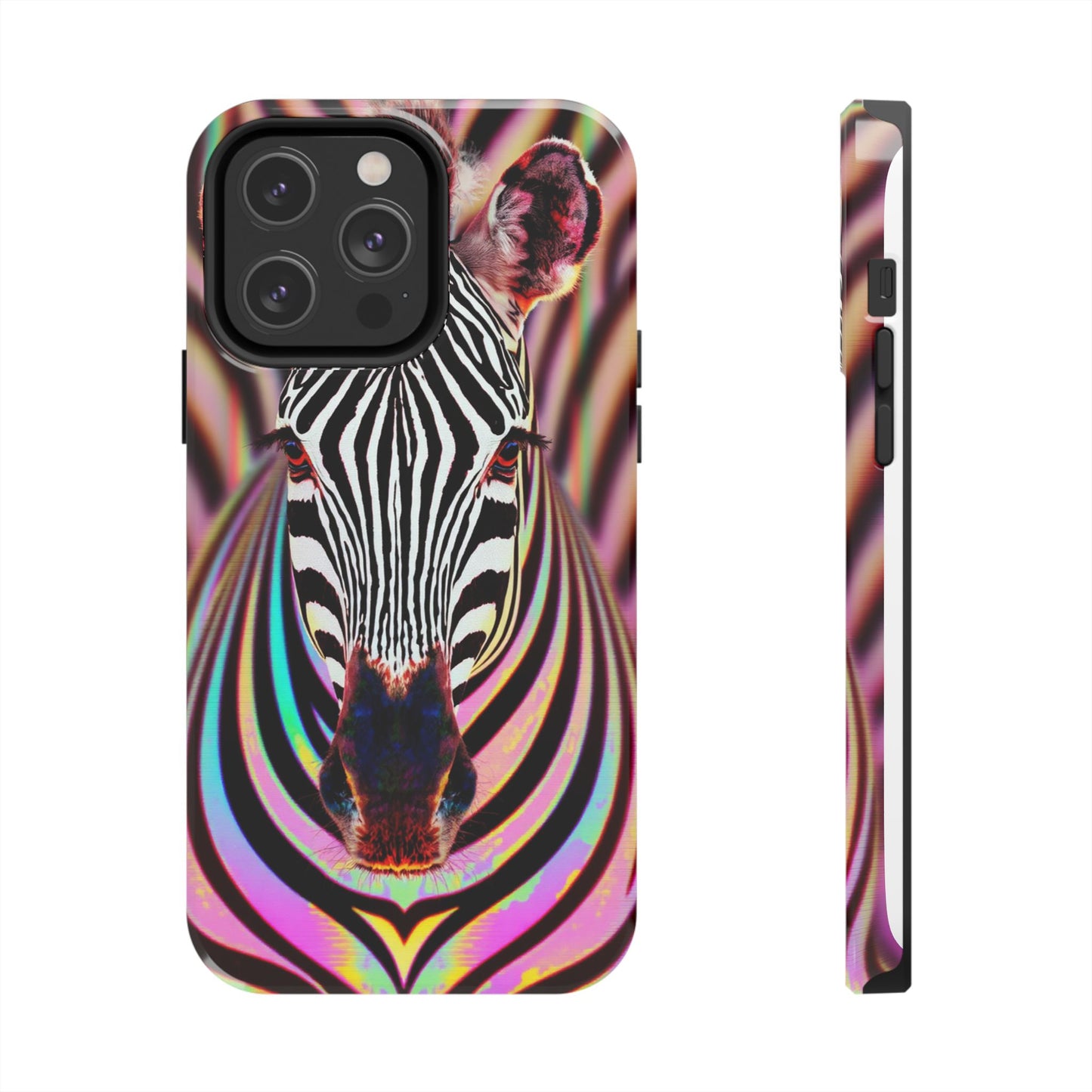 Vibrant Zebra Tough Phone Case - Unique Animal Design for Wild Spirit