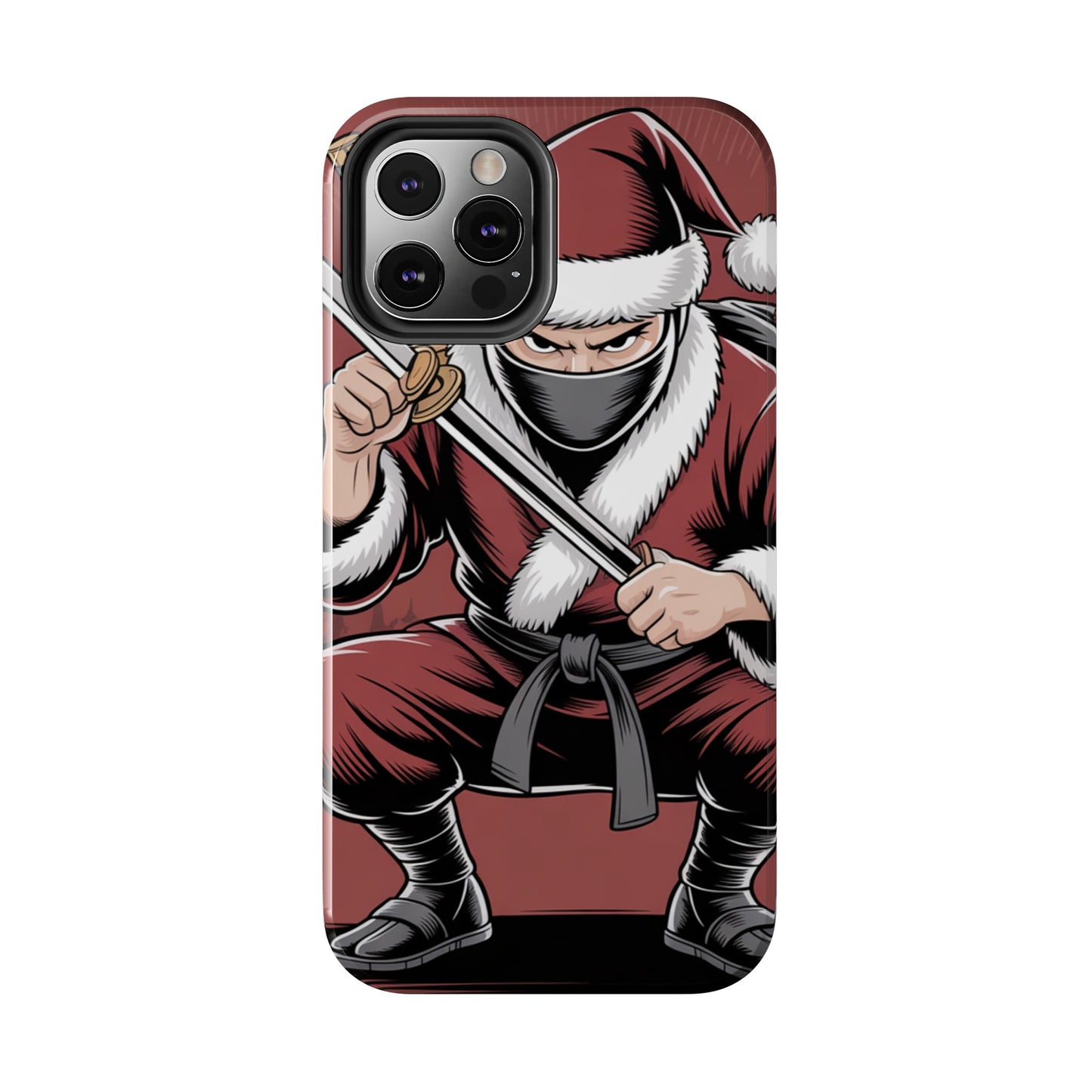 Ninja Santa Tough Phone Case | Durable Holiday Phone Cover for iPhone