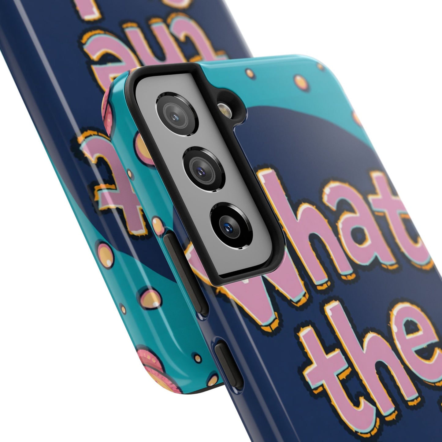 Playful Tough Phone Case - "What the Fish" Design