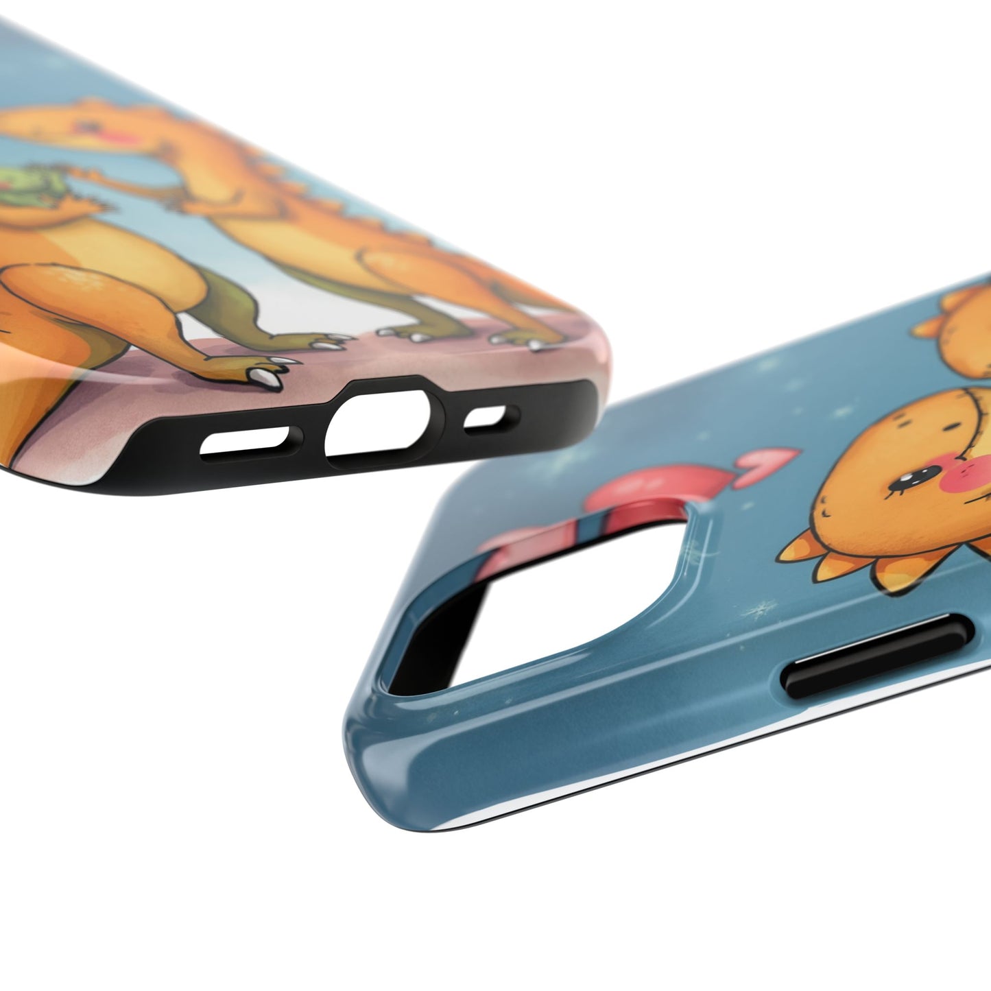 Dino Love Tough Phone Case - Cute & Durable Design for Kids & Parents