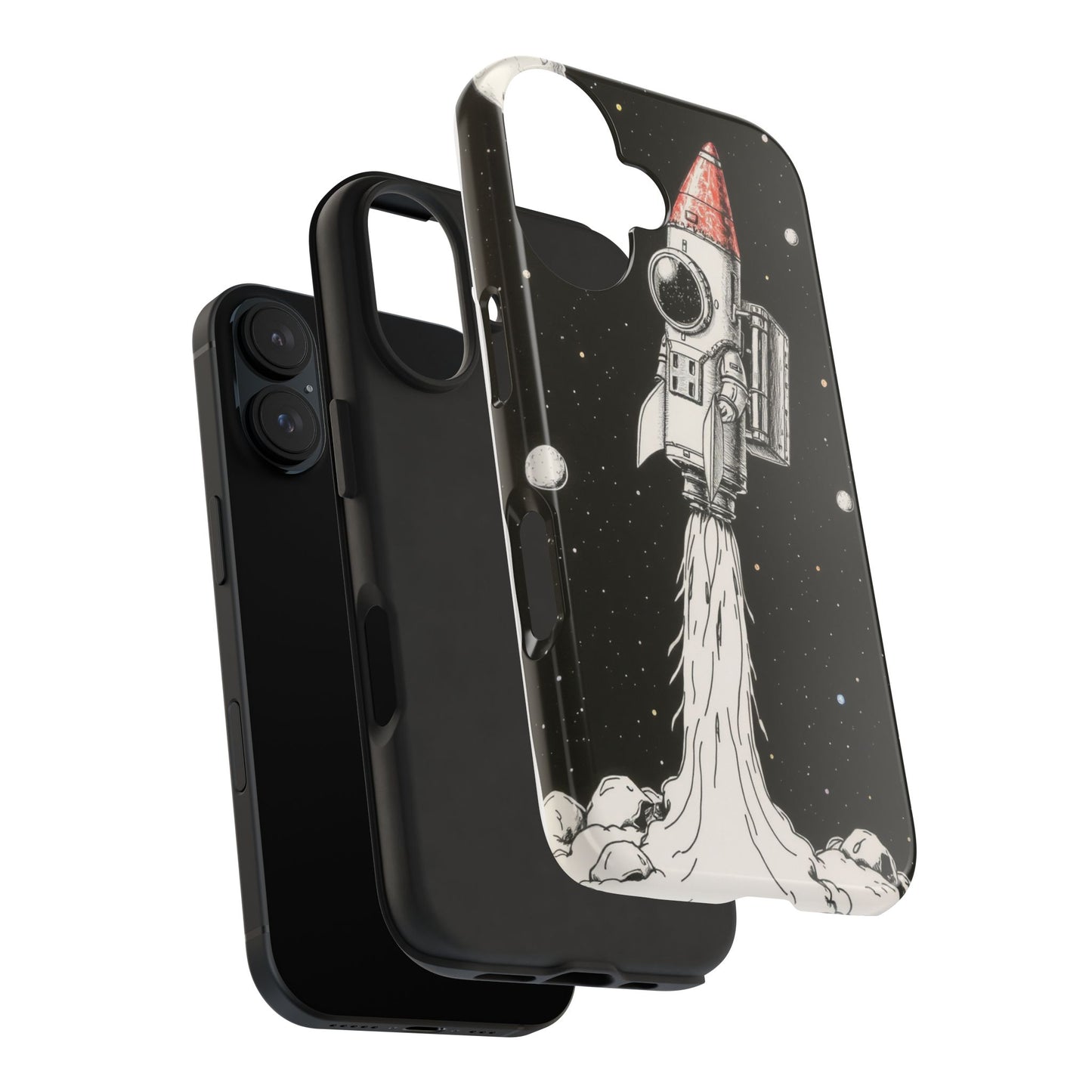 Cool Tough Phone Case for iPhone - Astro-Rocket Bond