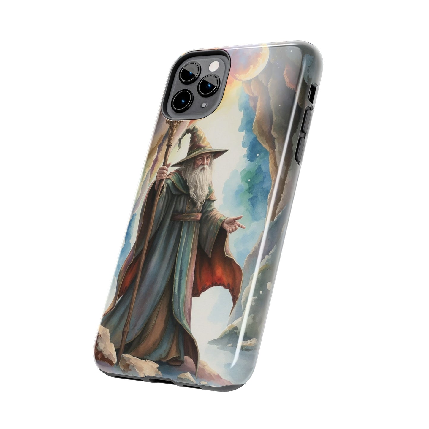 Magical Wizard Phone Case - Tough, Durable Phone Cover for Fantasy Lovers, Geek Gift, Unique Design, Celestial Phone Accessory