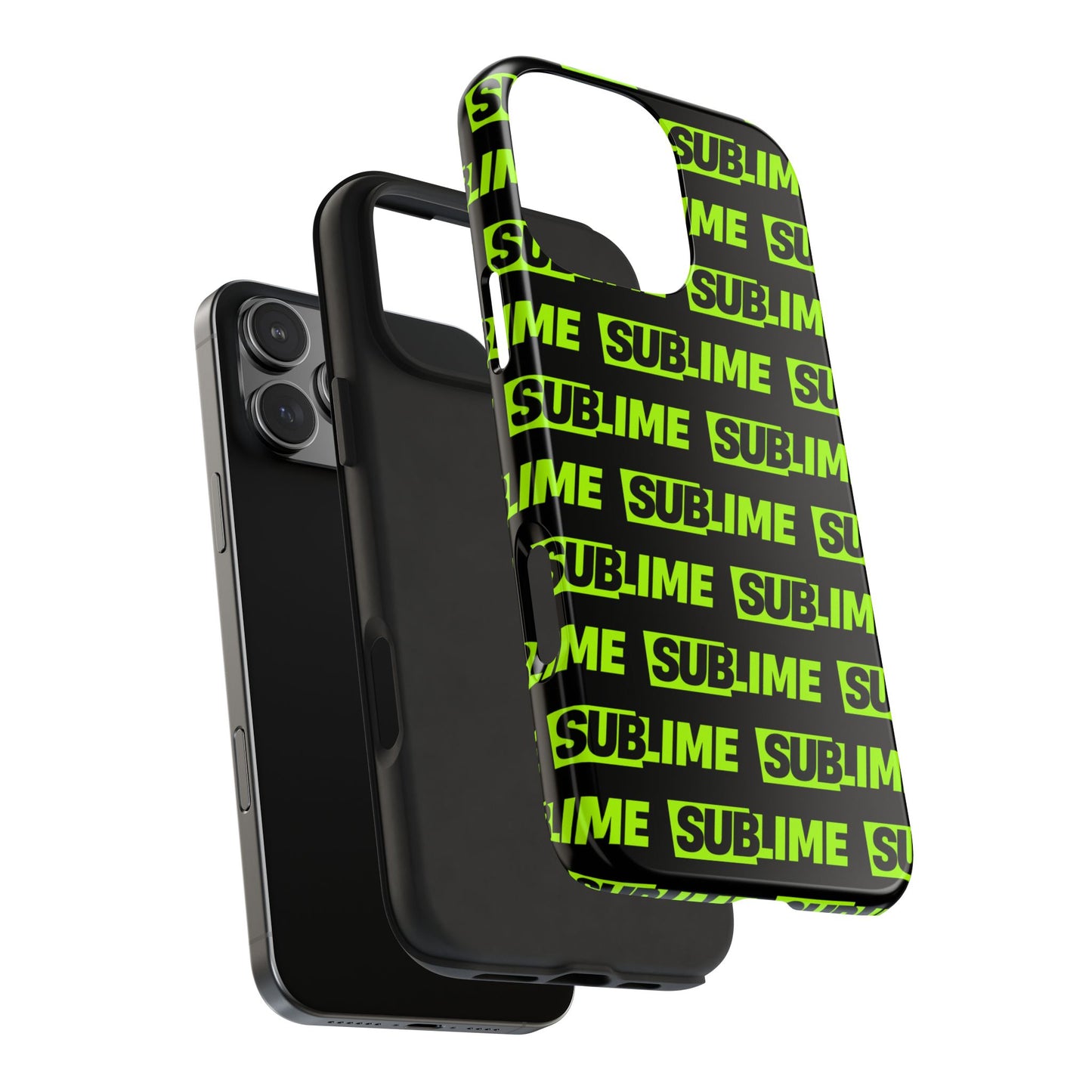 Sublime Text Pattern Tough Phone Case - Vibrant Protective Cover for iPhone