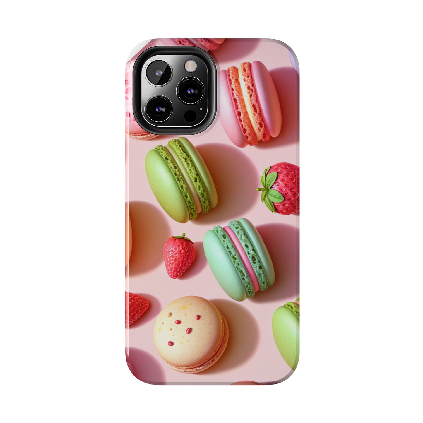 Macaron-Inspired Tough Phone Cases - Colorful Sweet Design - for iPhone