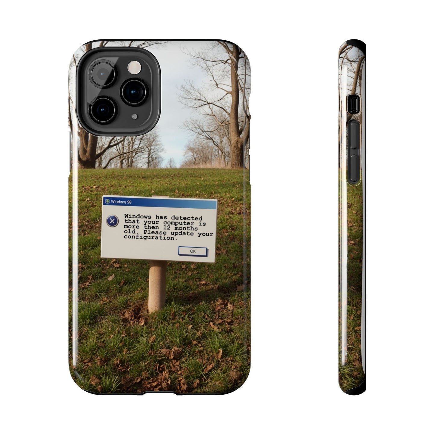 Durable Phone Case with Windows 98 Error Message Design - Perfect Gift for Tech Lovers