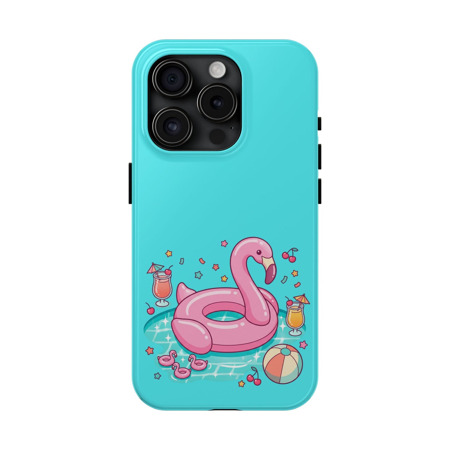 Flamingo Pool Party iPhone Case