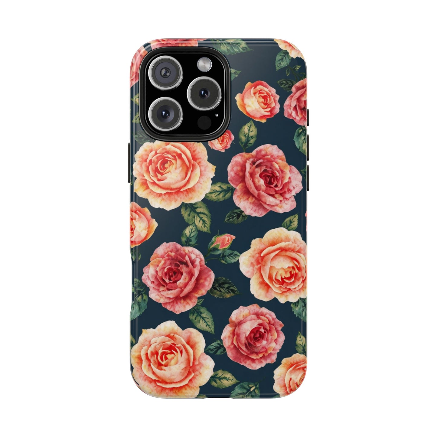 Floral Tough Phone Cases - Durable & Stylish New Age Rose Design - for iPhone