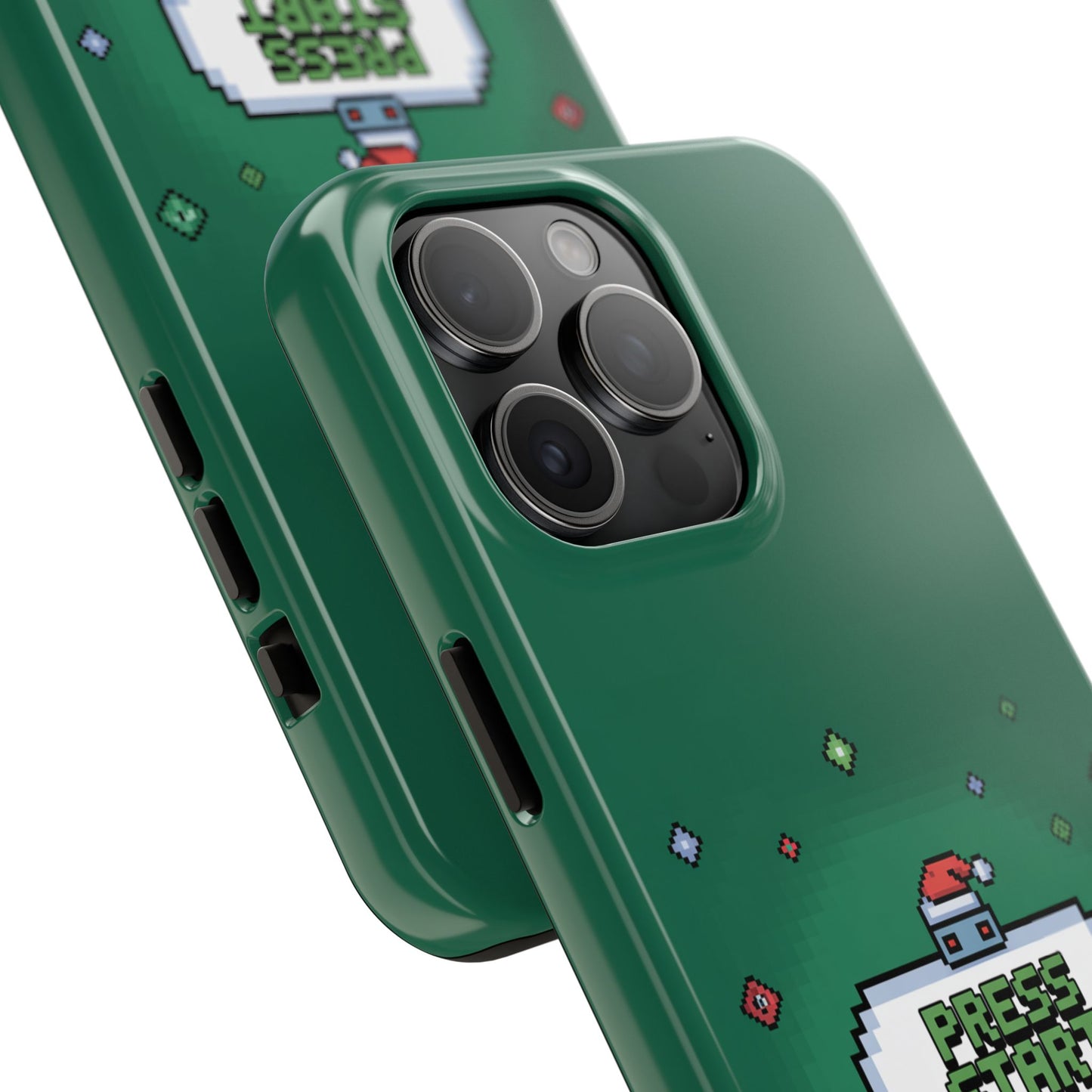 Christmas Pixel Gaming Phone Case - Press Start for Christmas Design