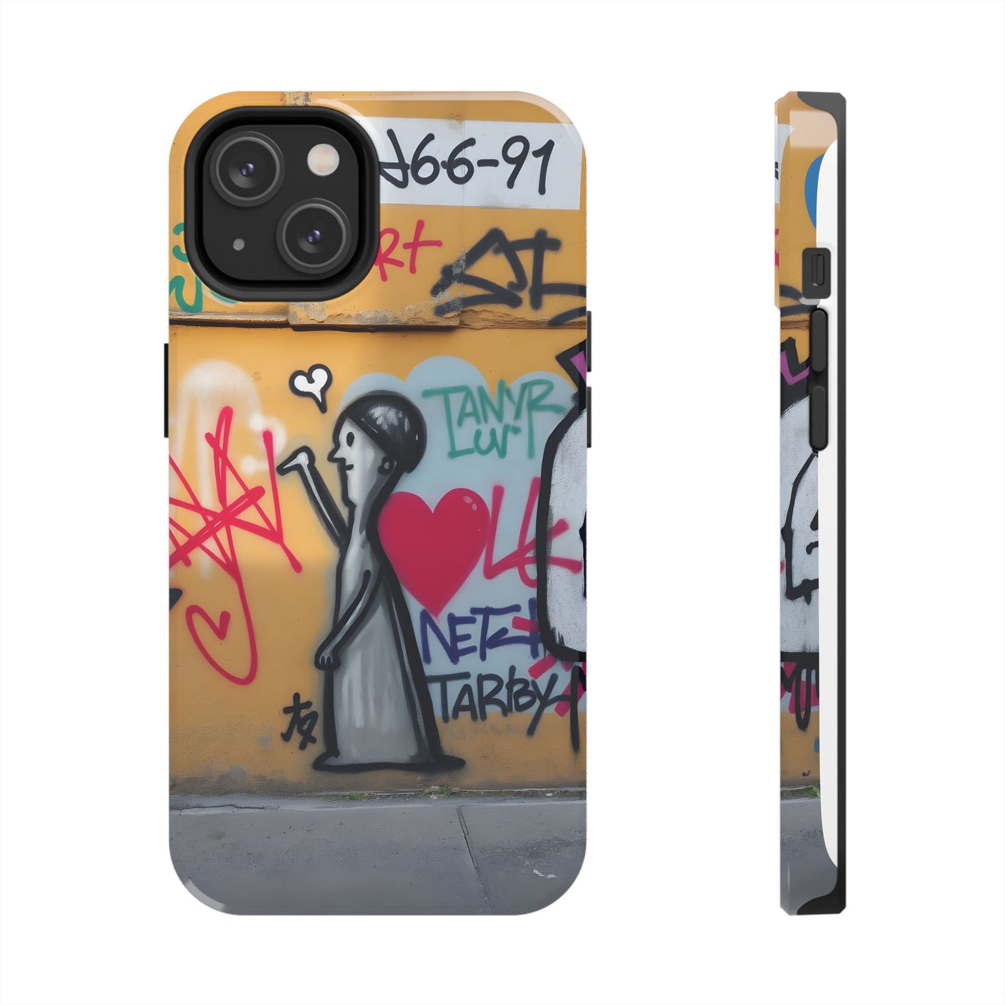 Urban Cupid Graffiti Tough Phone Case - Durable Protection with Street Art Vibe - for iPhone