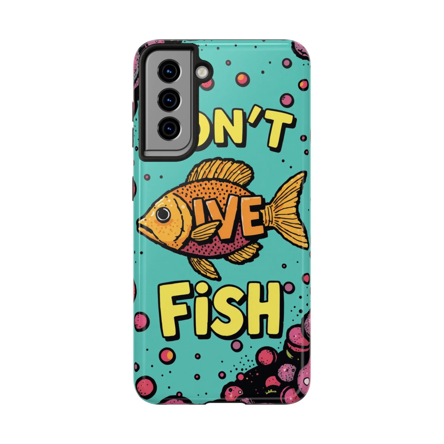 Catchy Fish-Themed Tough Phone Cases, Unique Gift for Fish Lovers, Durable Protection for Phones, Fun Aquatic Design, Ideal for Holidays