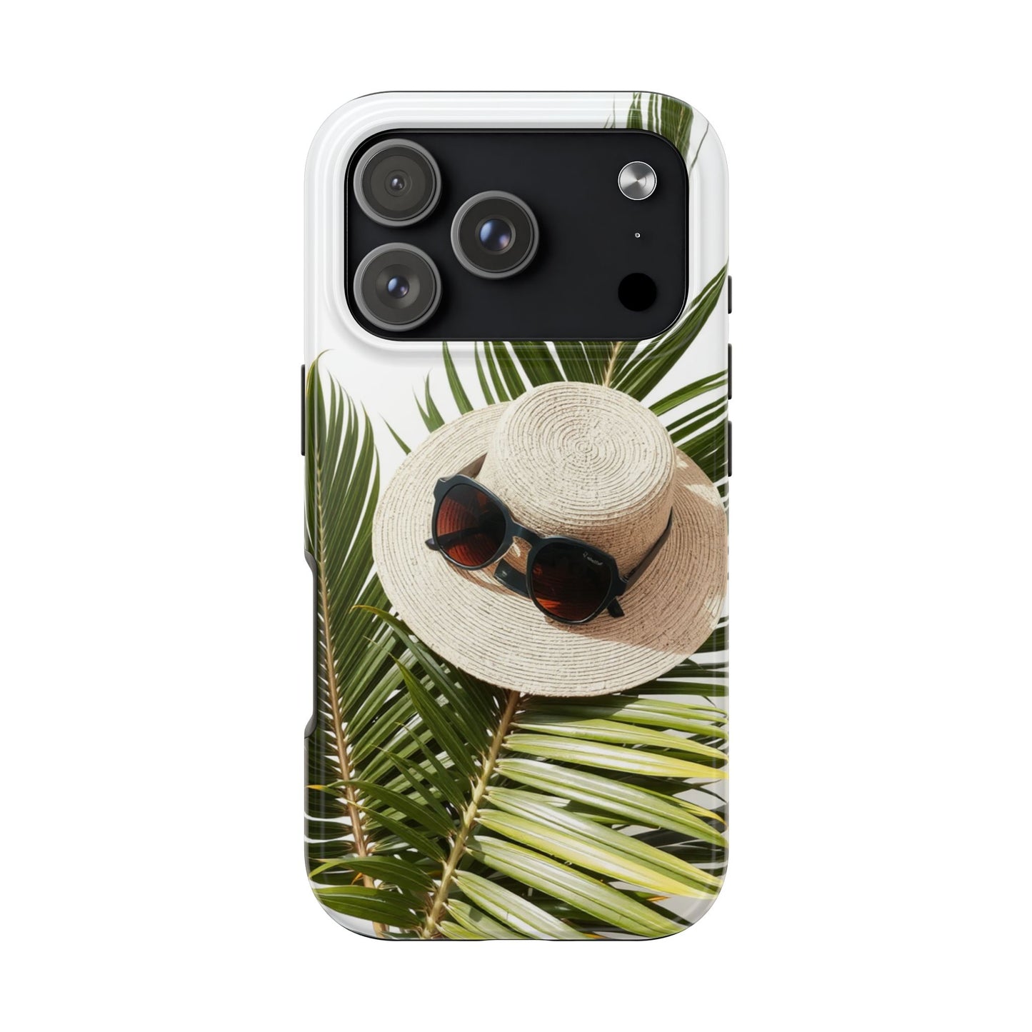 Tropical Phone Case - Summer Vibes with Hat & Sunglasses Design
