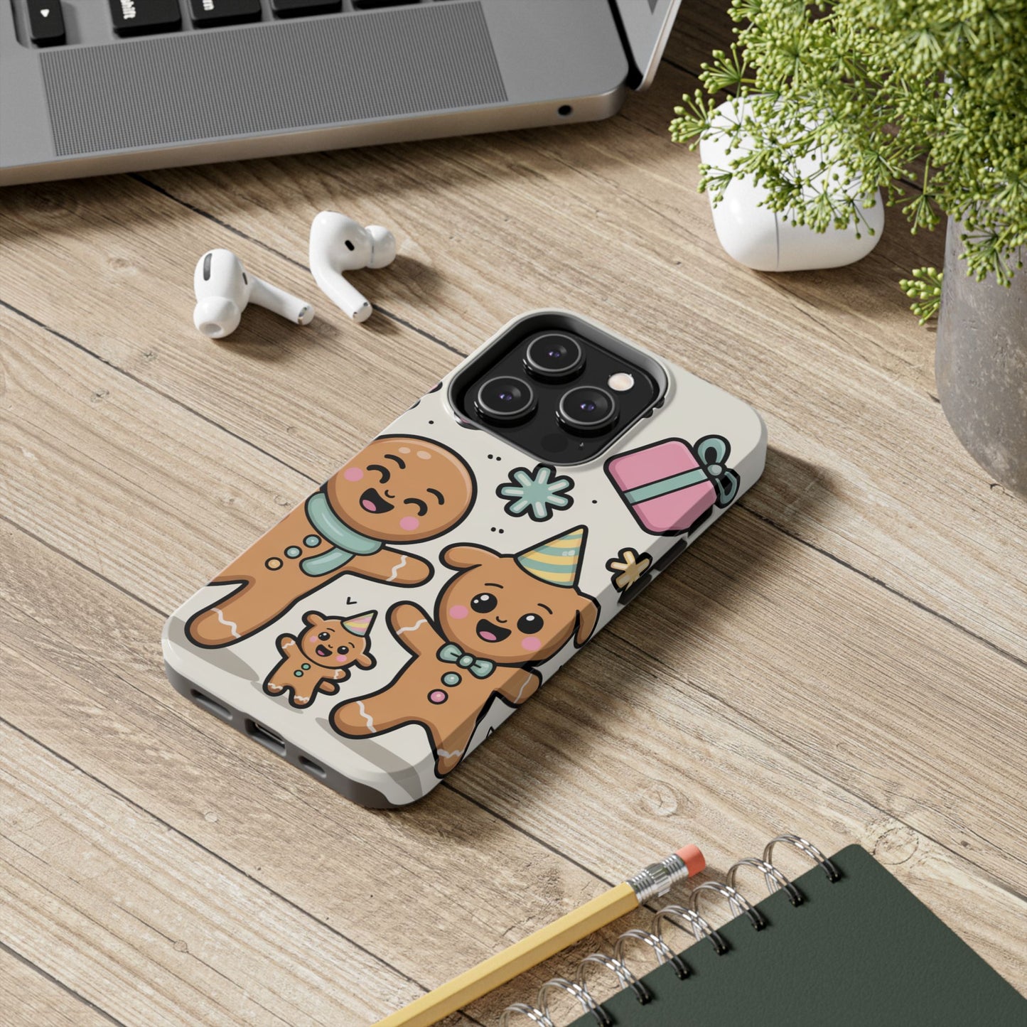 Gingerbread Family Dancing Holiday Phone Case