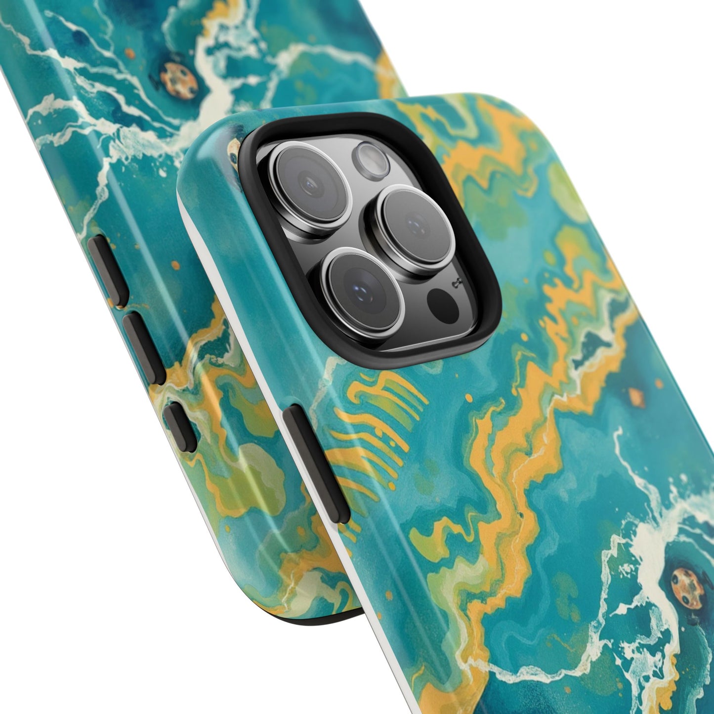 Ocean Wave Tough Phone Case – Durable Protection with Abstract Art Design