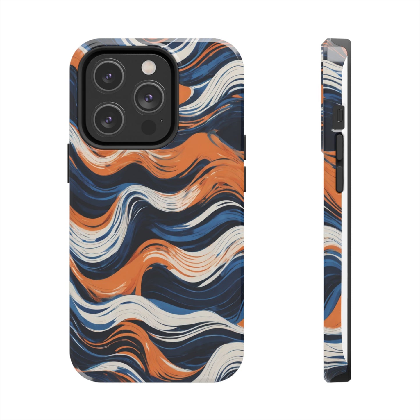 Wave Pattern Tough Phone Case - Stylish and Durable for Modern Lifestyle - for iPhone