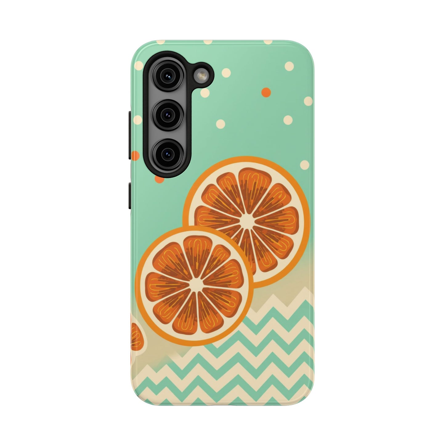 Citrus Vibe Tough Phone Case - Fun Orange Slice Design