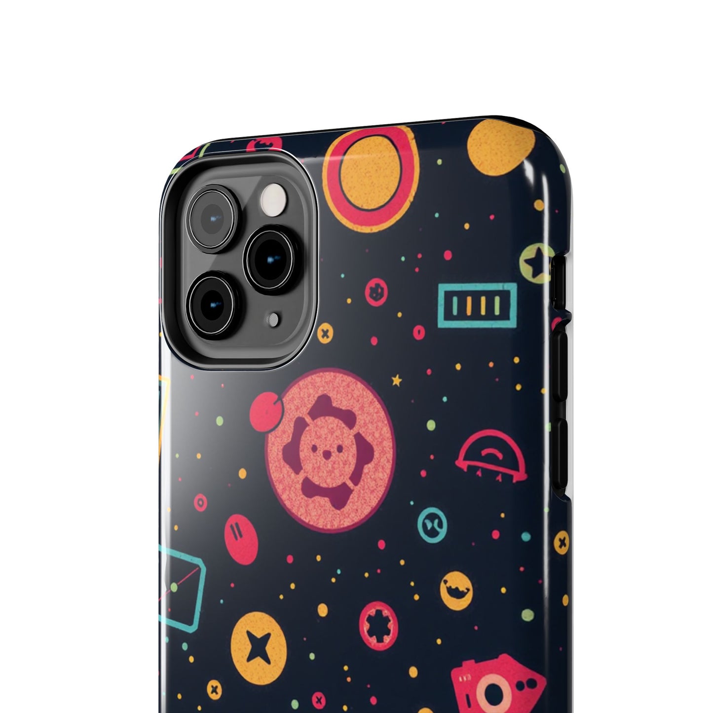 Colorful Space-Themed Tough Phone Case - Fun & Durable Protection for All Ages - for iPhone
