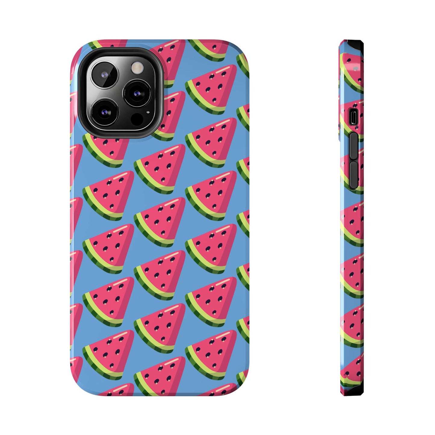 Watermelon Fun Tough Phone Case - Summer Vibes, Blue - for iPhone