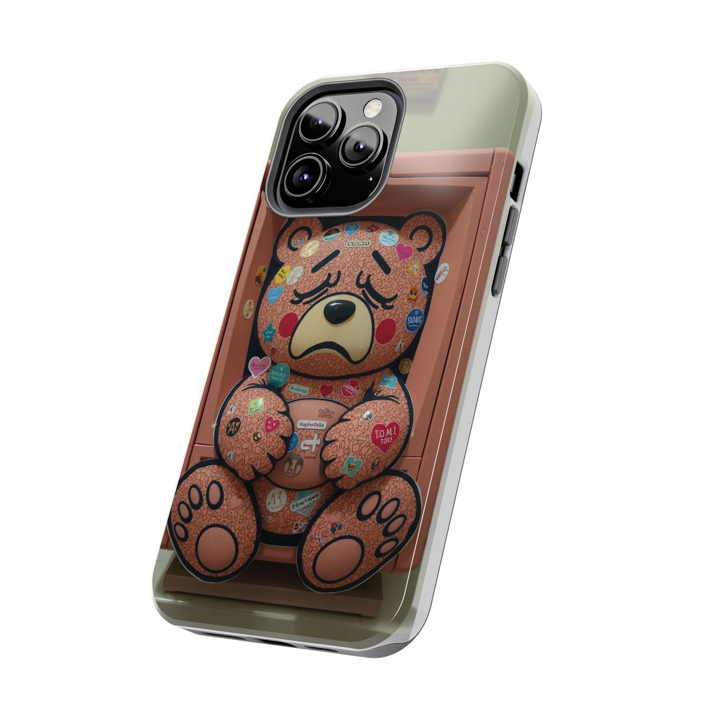 Cute Bear Tough Phone Case - Durable Protection with Fun Design