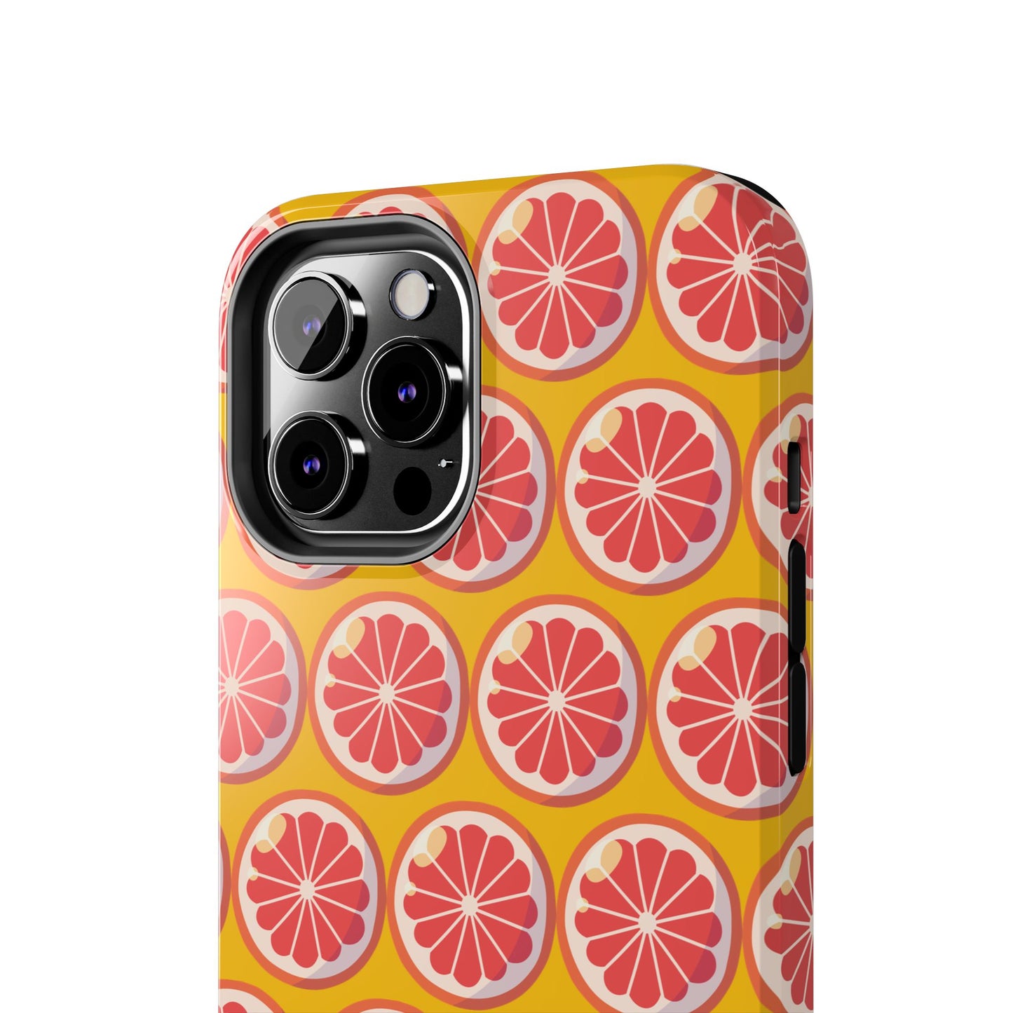 Citrus Pattern Tough Phone Case - Bright Grapefruit Design - for iPhone
