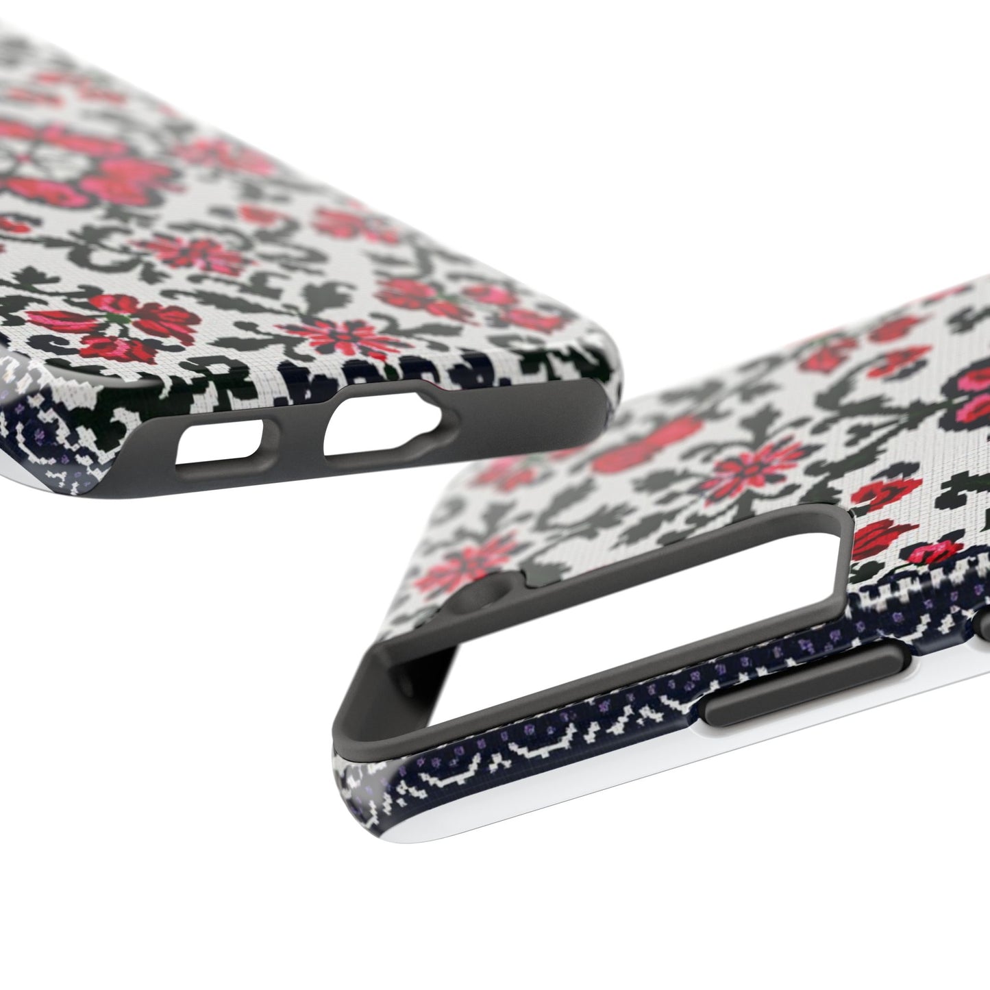 Traditional Knit Floral Design | Tough Phone Case - Durable Protection for iPhone
