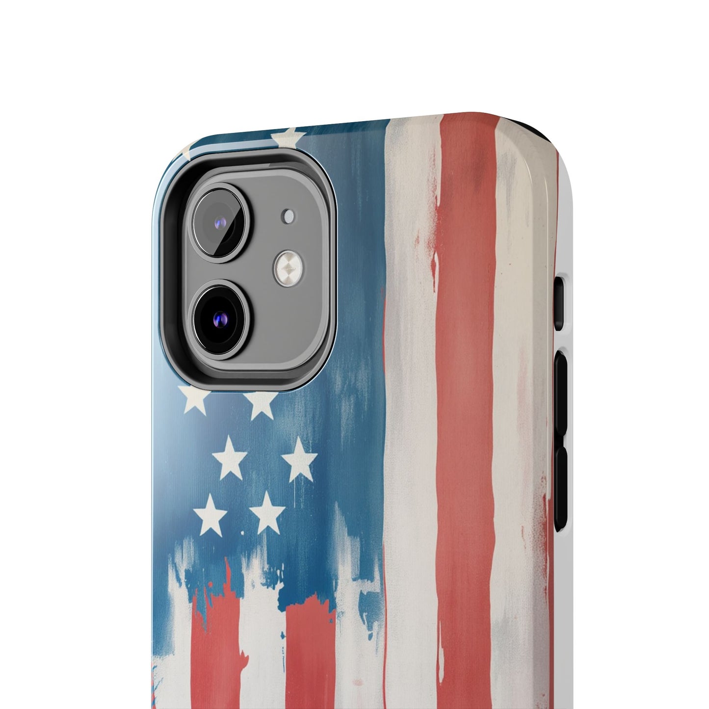 Patriotic Tough Phone Cases - Abstract USA Flag Design for Durable Protection - for iPhone