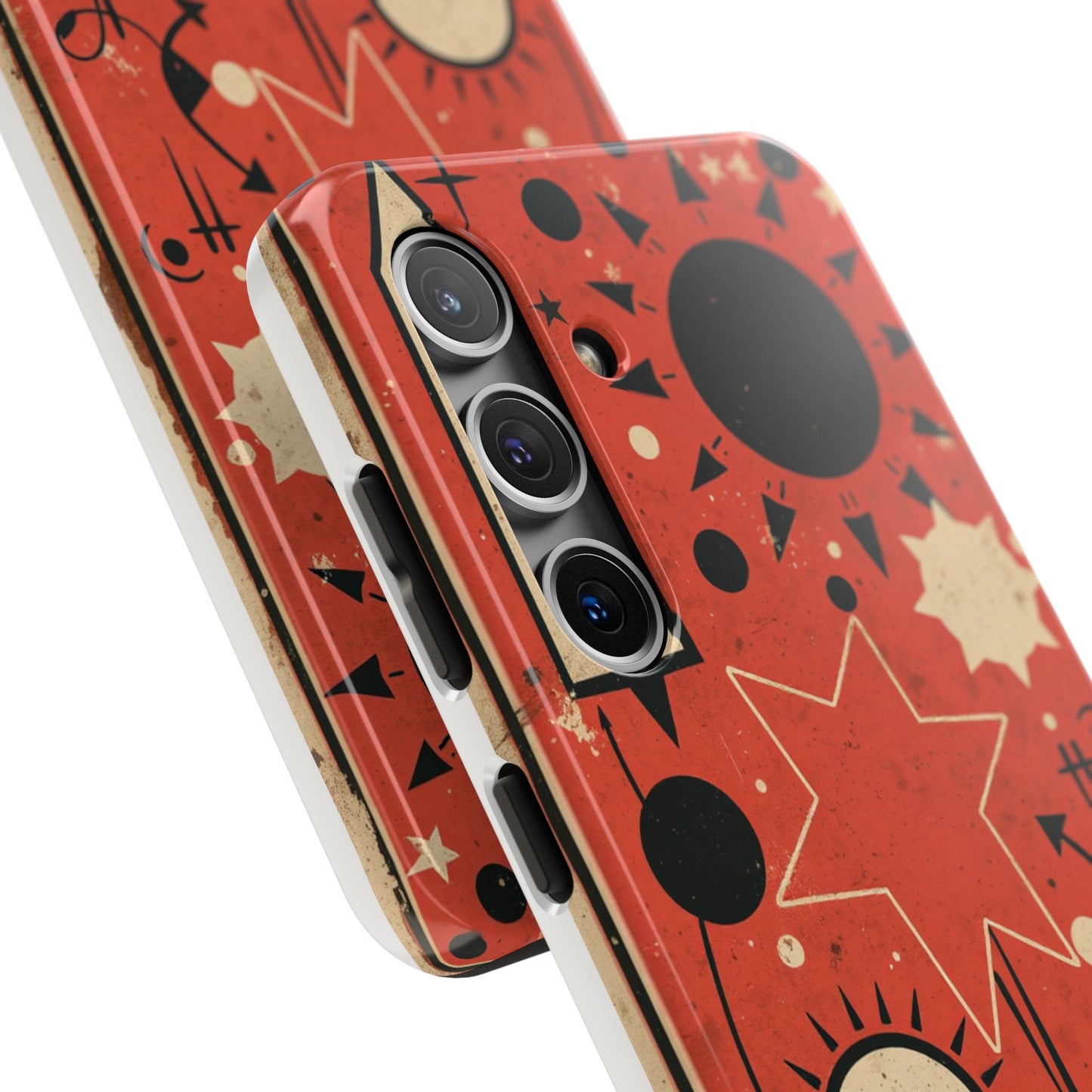 Retro Bold Tough Phone Case - Unique Geometric Design - for iPhone