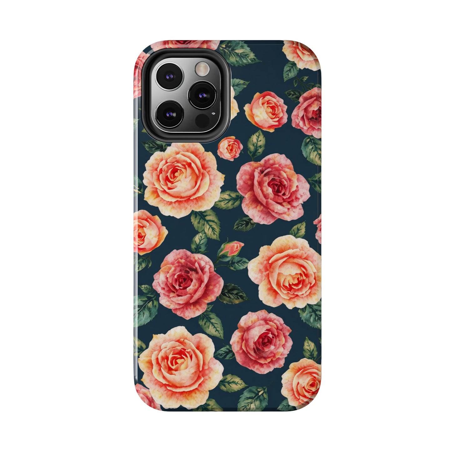 Floral Tough Phone Cases - Durable & Stylish New Age Rose Design - for iPhone