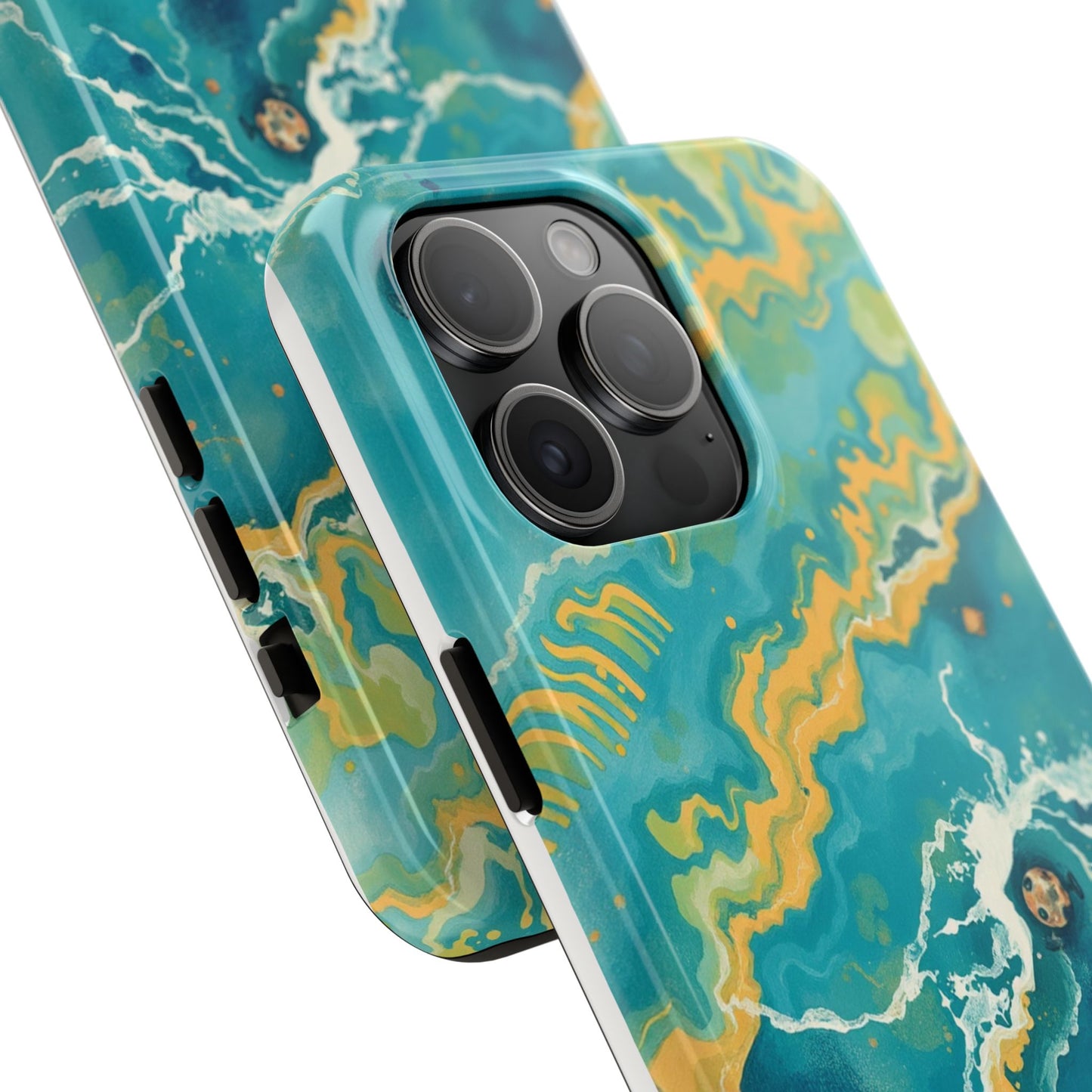 Ocean Wave Tough Phone Case – Durable Protection with Abstract Art Design