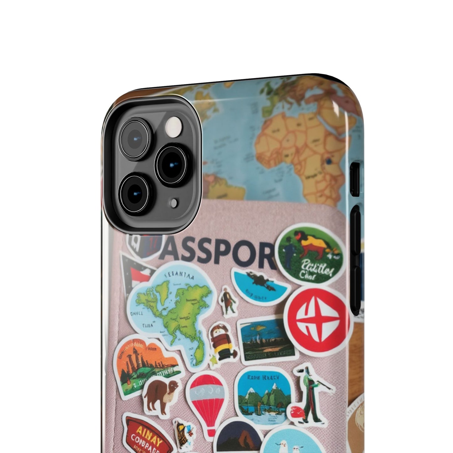 Adventure Stickers Phone Case - Tough Protection for Travel Lovers