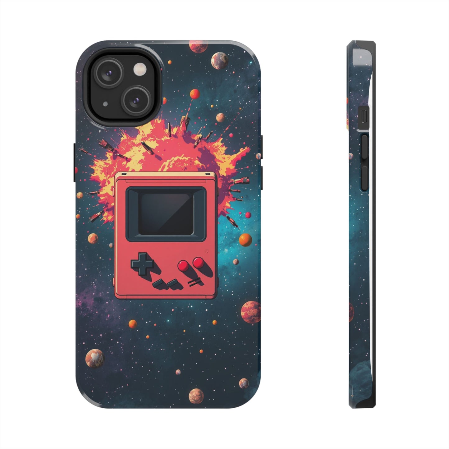 Retro Gaming Tough Phone Case - Space Adventure Design