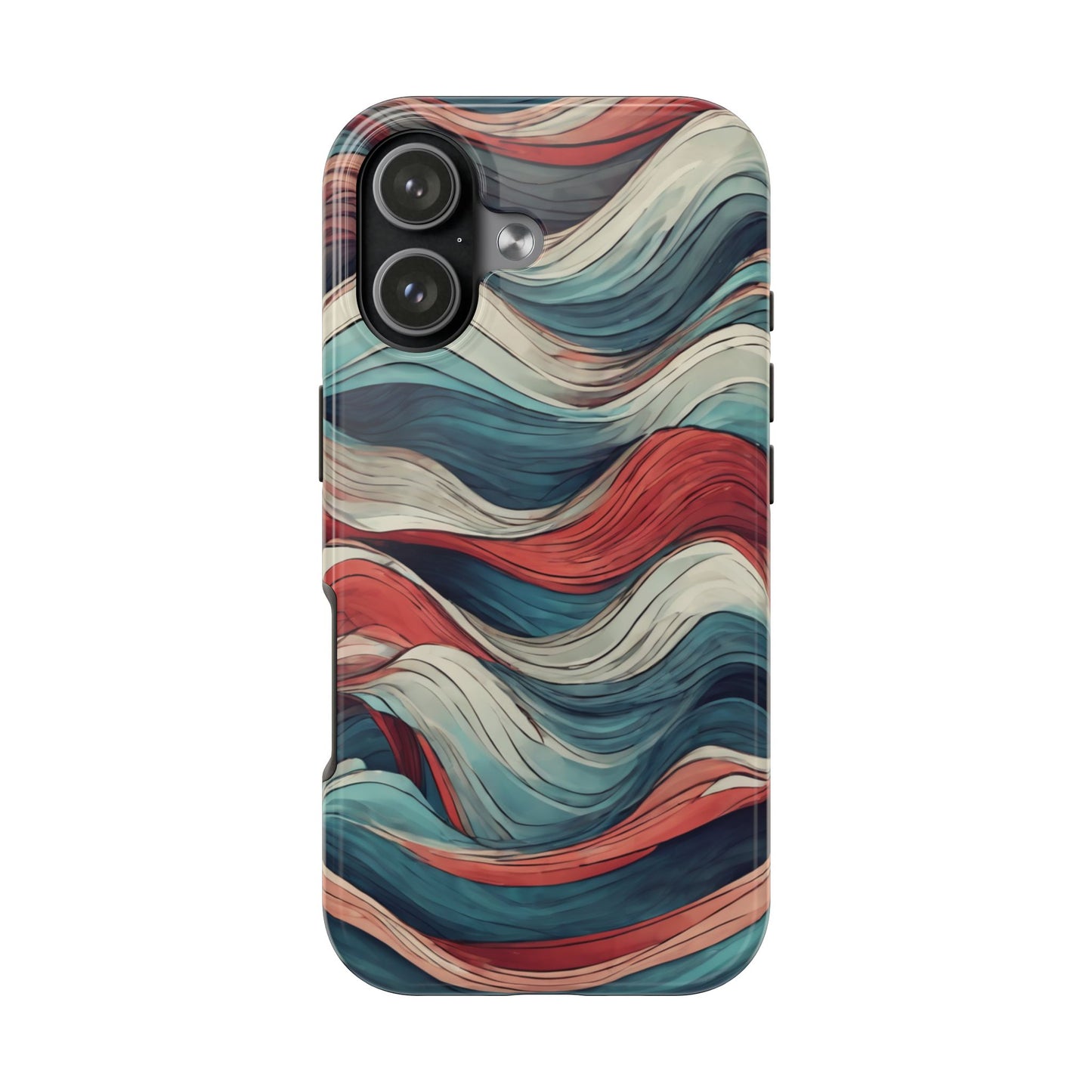 Abstract Waves Tough Phone Case - Stylish & Durable Phone Protection - for iPhone