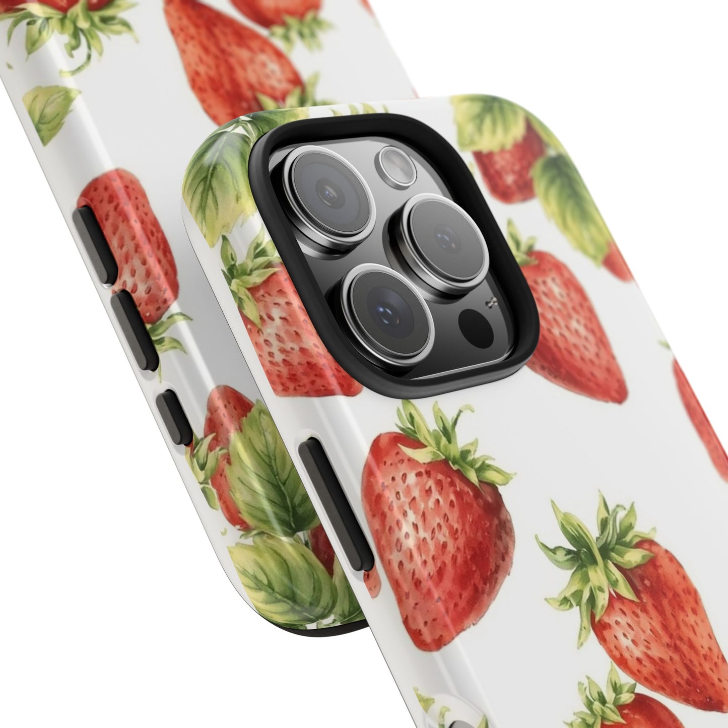 Strawberry Tough Phone Case - Durable Protection with a Fresh Design - for iPhone