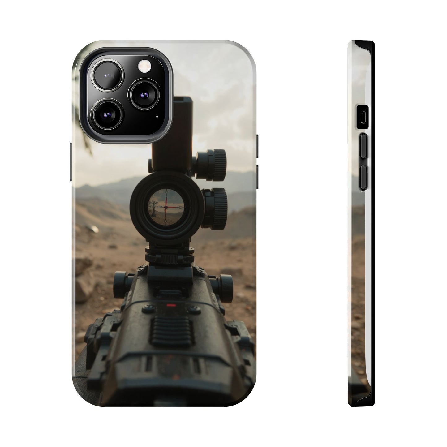 Tough Phone Case with Sniper Scope Design - Durable & Stylish Protection for Outdoors Enthusiasts