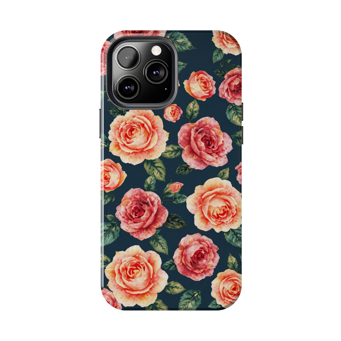 Floral Tough Phone Cases - Durable & Stylish New Age Rose Design - for iPhone
