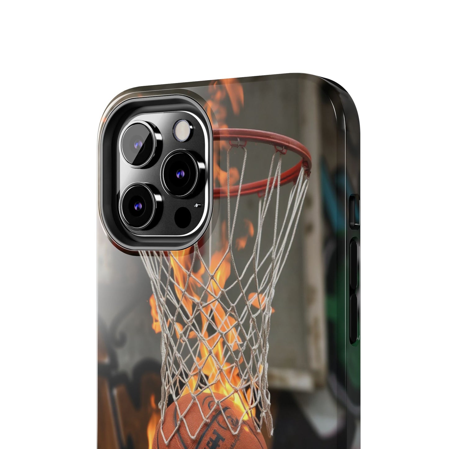 Fire Basketball Tough Phone Case - Durable Sporty Design for Athletes & Fans