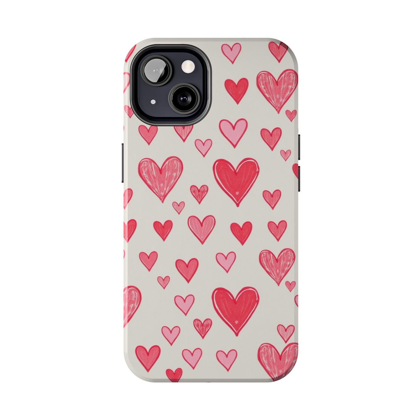 Heart Pattern Tough Phone Case - Cute and Stylish Protection