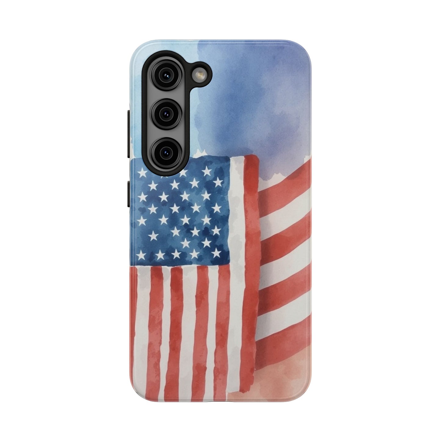 Abstract Watercolor American Flag Design - Tough Phone Case - for iPhone