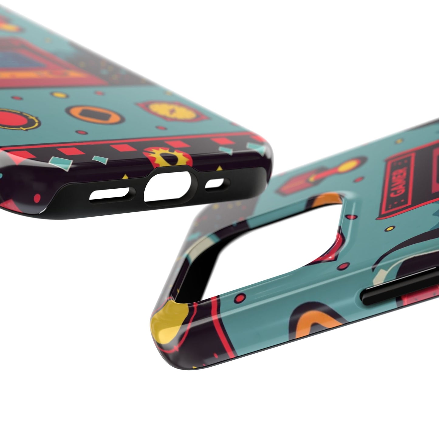 Retro Gamer Tough Phone Case - Vibrant Arcade Design for Gaming Enthusiasts - for iPhone