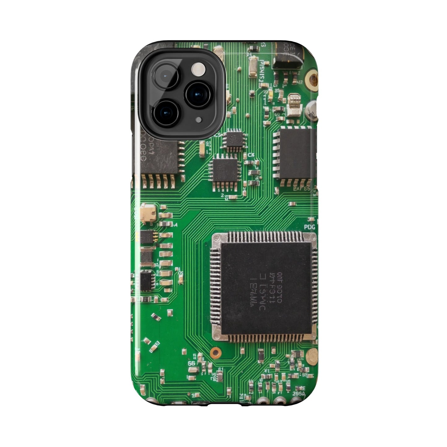 Circuit Board Tough Phone Case - Durable Tech Design