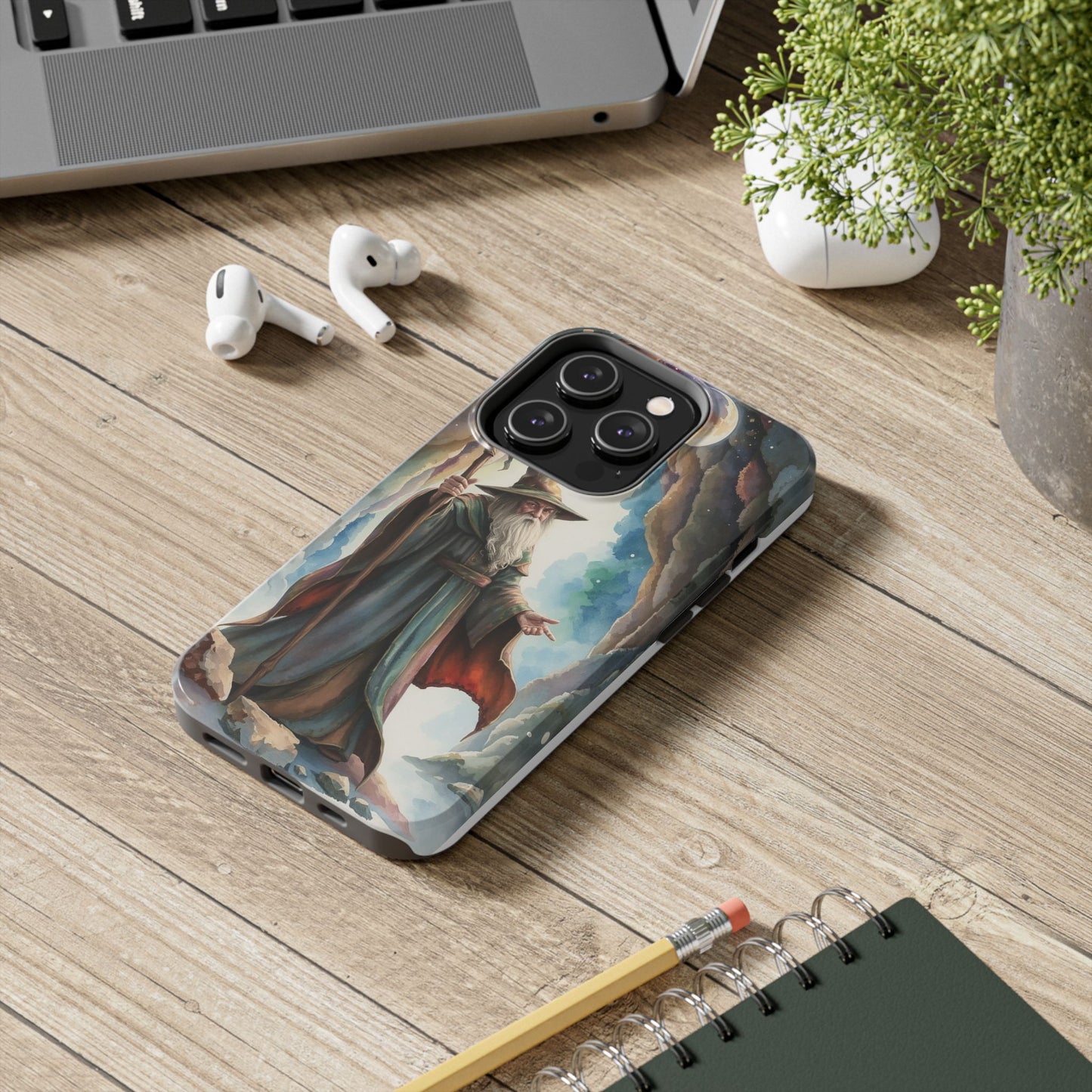 Magical Wizard Phone Case - Tough, Durable Phone Cover for Fantasy Lovers, Geek Gift, Unique Design, Celestial Phone Accessory