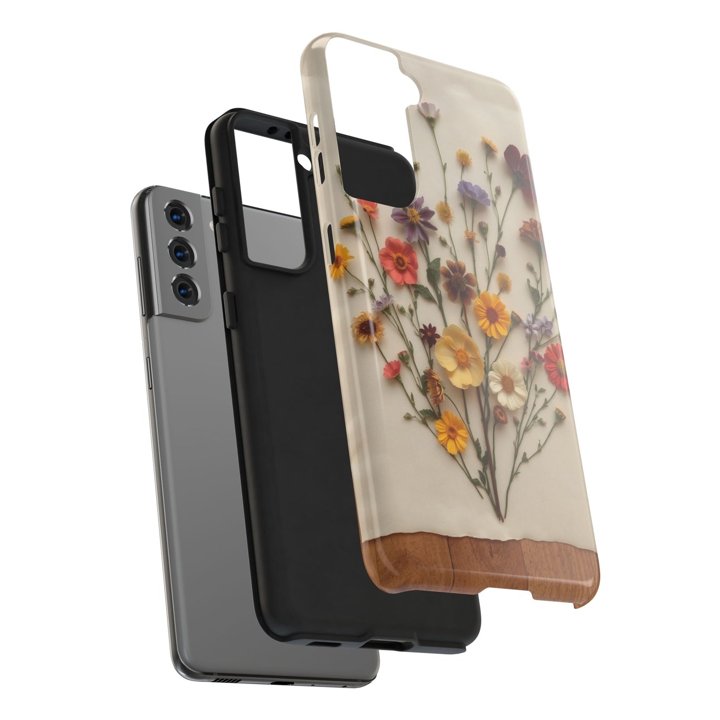 Floral Tough Phone Case - Durable Protection with Nature-Inspired Design