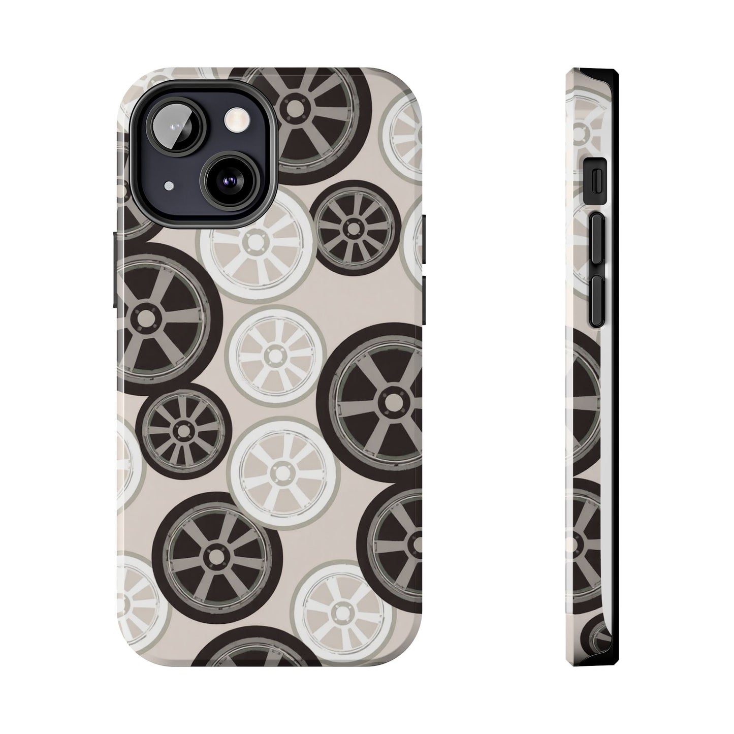 Racing Wheel Design Tough Phone Case – Durable Protection for Automotive Enthusiasts