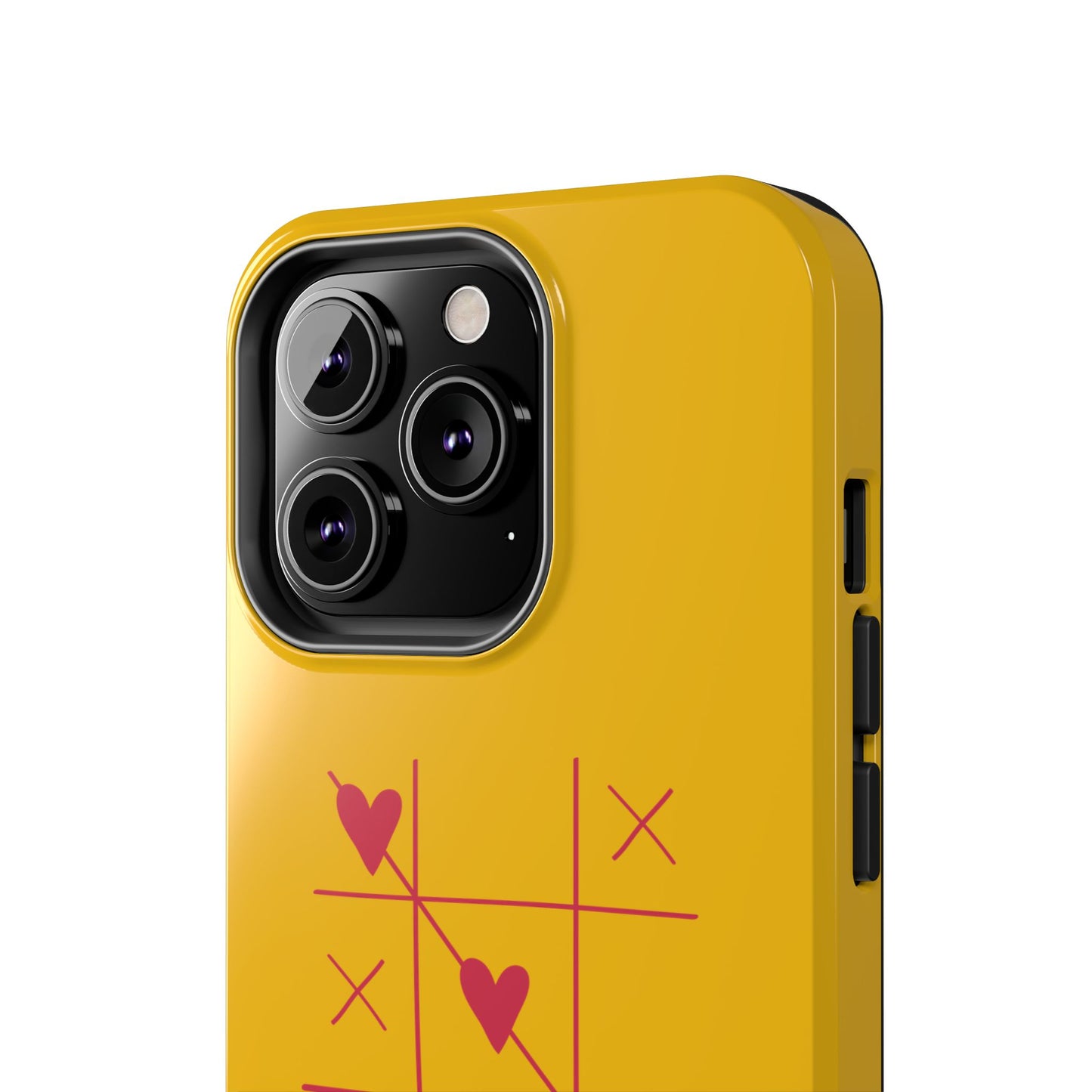 Heart Game Tough Phone Case - Fun Yellow Design for Gamers & Loved Ones - for iPhone