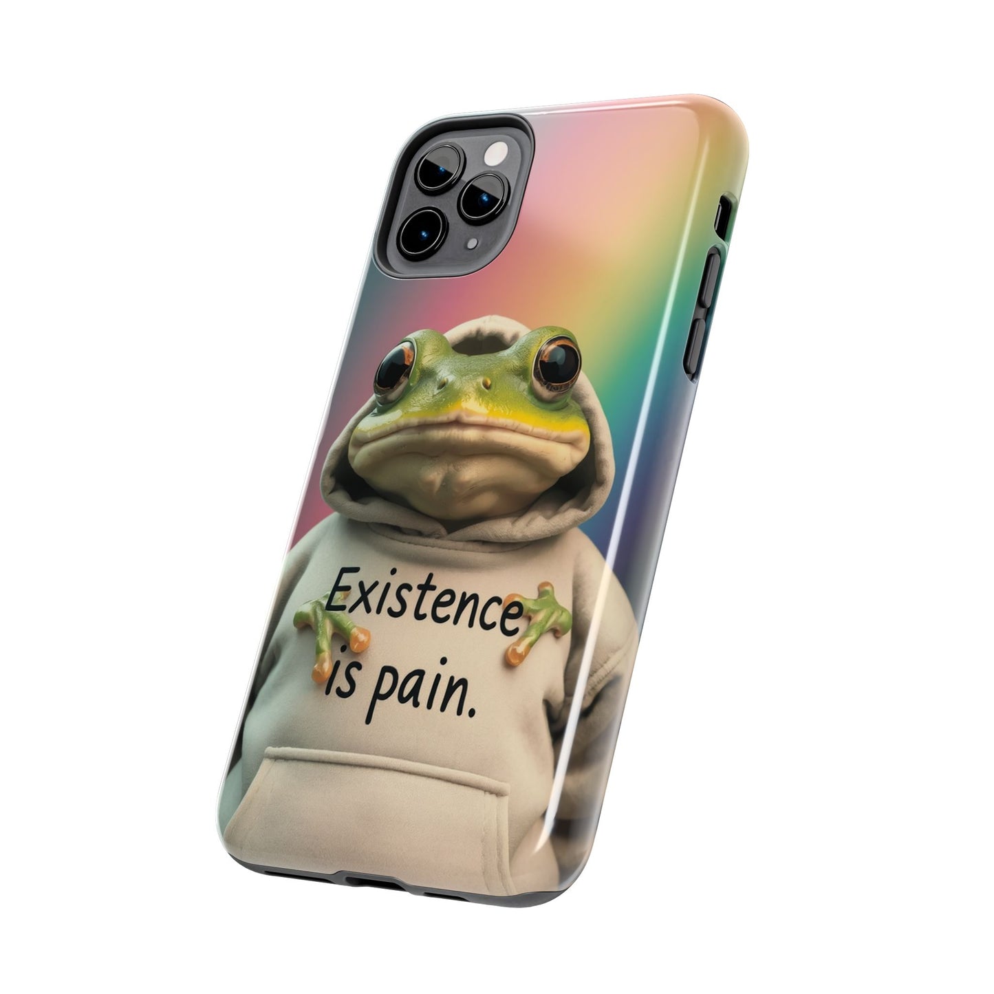 Existence is Pain Frog Phone Case - Tough & Stylish