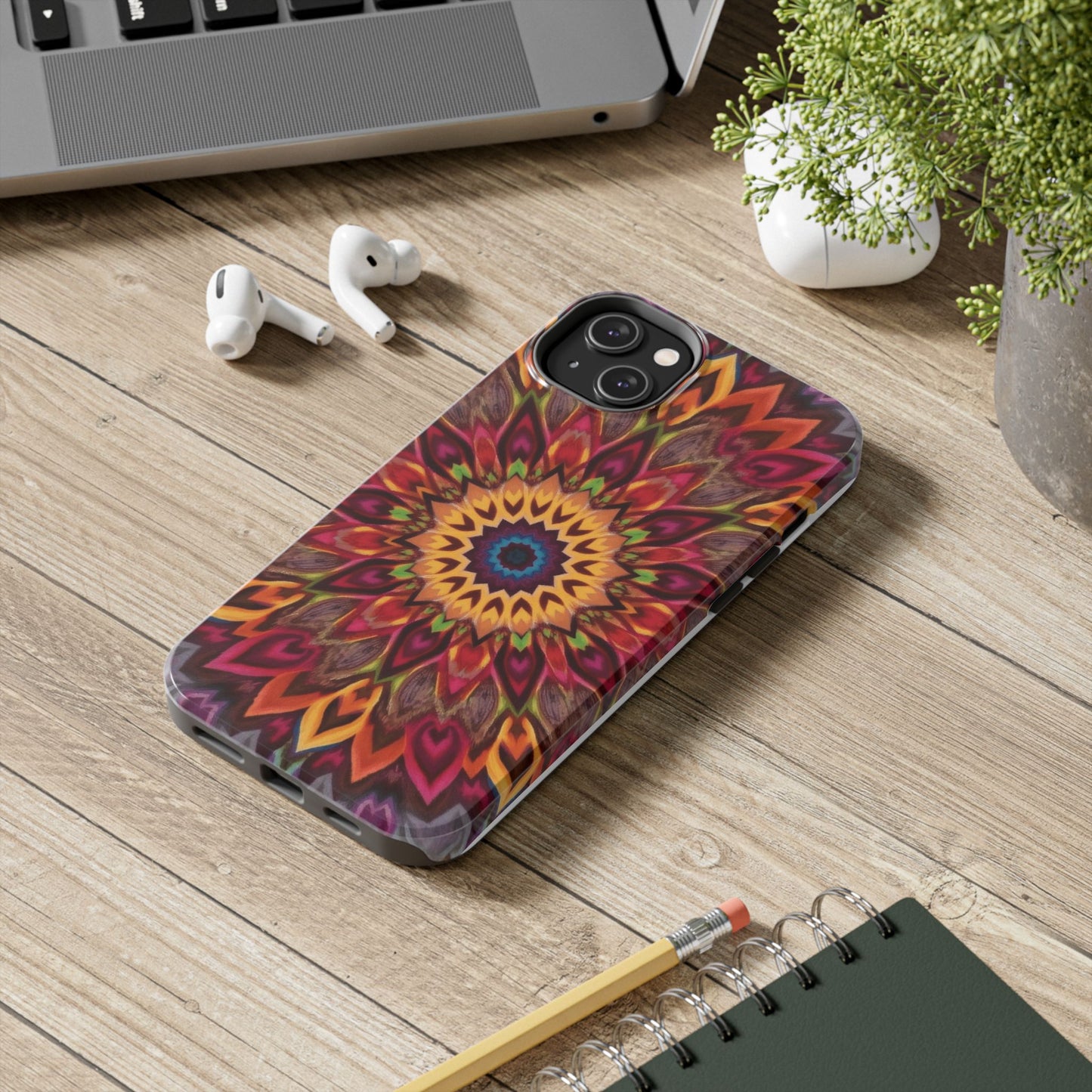 Vibrant Floral Mandala Tough Phone Case | Stylish and Durable Protection - for iPhone