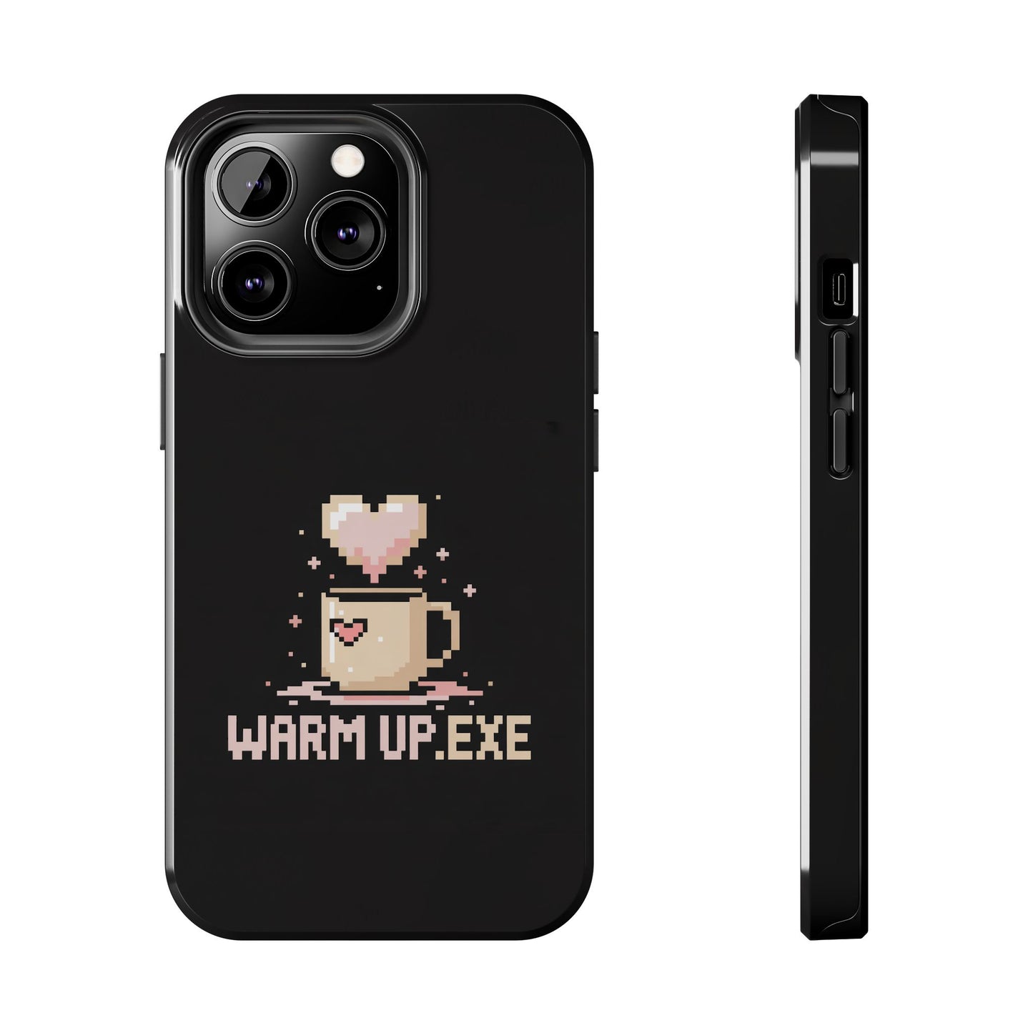 Warm Up.EXE Tough Phone Case - Cute Pixel Art Design for Tech Lovers