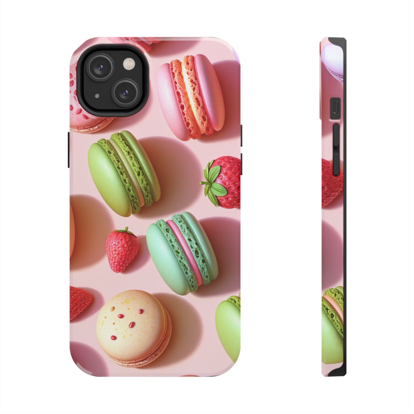 Macaron-Inspired Tough Phone Cases - Colorful Sweet Design - for iPhone